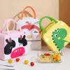 Cartoon Children's Lunch Bag Thermal Insulation Aluminum Film High Quality Waterproof Oxford Cloth Portable Lunch Bags Tote New