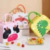 Cartoon Children's Lunch Bag Thermal Insulation Aluminum Film High Quality Waterproof Oxford Cloth Portable Lunch Bags Tote New