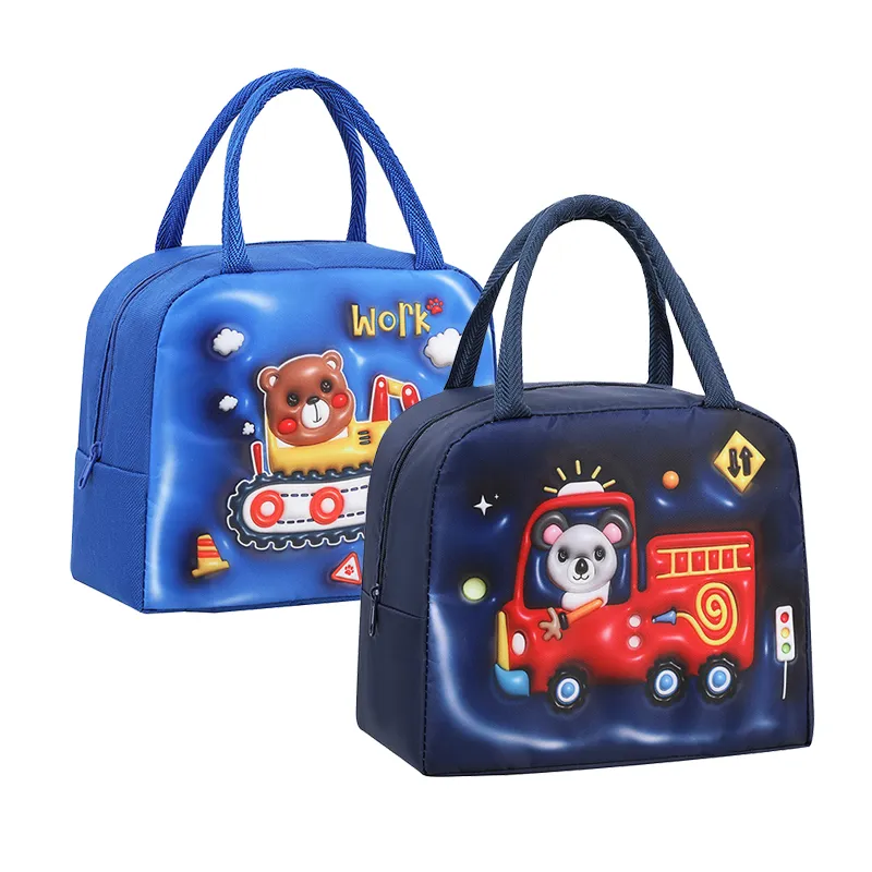 2Pcs Children School Lunch Bags Cute Cartoon Kids Thermal lunchbox Bag for Girls Boys Picnic Thermal Insulation Bags