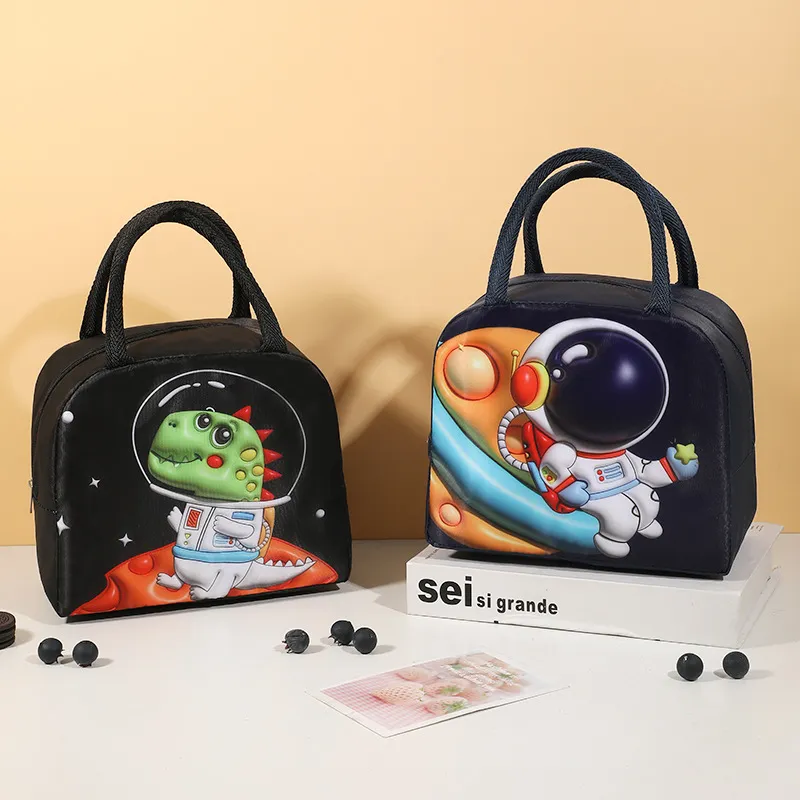 Kids Lunch Bag for School Portable Thermal Bag Children Cartoon Insulated Lunch Bag Cooler Bento Pouch Dinner Container Handbags
