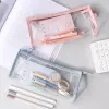 Transparent Pencil Case Large Capacity Simple Pen Bag Kawaii Cosmetic Bag School Study Stationery Office Supplies