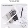 Transparent Pencil Case Large Capacity Simple Pen Bag Kawaii Cosmetic Bag School Study Stationery Office Supplies