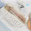 Cute Pencil Case/ Pouch,Pencil Bag/Case Holder Floral Pen Holder Cosmetic Makeup Bag for Women Fuzzy Plush Kpop Photocard Holder