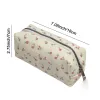 Cute Pencil Case/ Pouch,Pencil Bag/Case Holder Floral Pen Holder Cosmetic Makeup Bag for Women Fuzzy Plush Kpop Photocard Holder