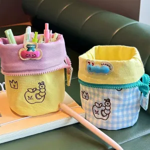 Kawaii Portable Pen Holder Students Large-Capacity Pencil Case Innovative Cute Stationery Storage Bag School Stationery Supplies