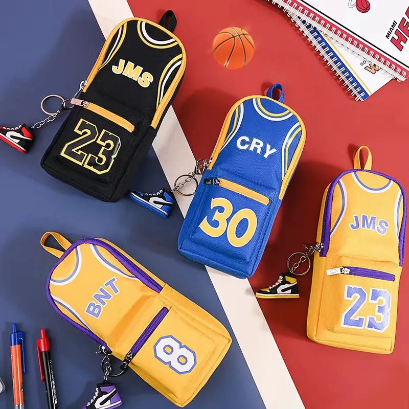 Waterproof Pencil Case Basketball Pencil Bag Multifunctional Pencil Box For Student Boy School Stationery