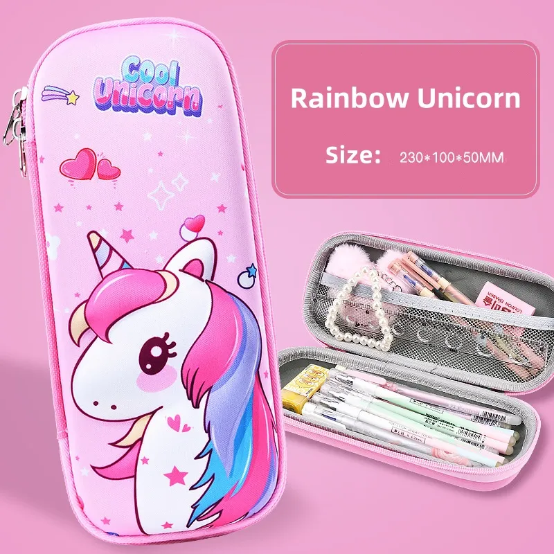 3D 230mm *100mm *50mm  Pencil Case EVA Large Capacity Waterproof Pencil Box for Student School Supply Stationery Pencil Case