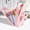 Handheld Backpack Pencil Case Cute Cartoon Dirt Resistant Canvas Three-layer Large Capacity Stationery Bag Storage Bag