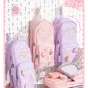 Handheld Backpack Pencil Case Cute Cartoon Dirt Resistant Canvas Three-layer Large Capacity Stationery Bag Storage Bag