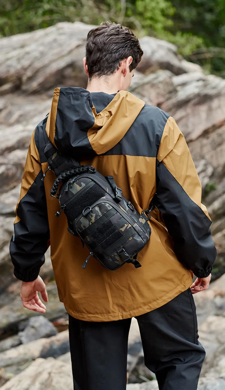 Camping Chest Bag Tactical Backpack for Men Sport Shoulder Outdoor Hiking Climbing Cycling Fishing Travel MOLLE Sling Fanny Pack
