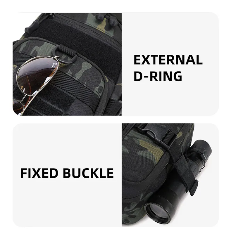 Camping Chest Bag Tactical Backpack for Men Sport Shoulder Outdoor Hiking Climbing Cycling Fishing Travel MOLLE Sling Fanny Pack