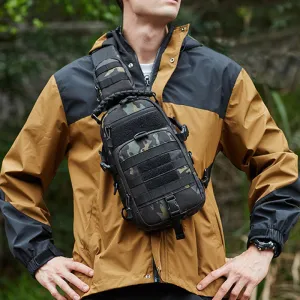 Camping Chest Bag Tactical Backpack for Men Sport Shoulder Outdoor Hiking Climbing Cycling Fishing Travel MOLLE Sling Fanny Pack