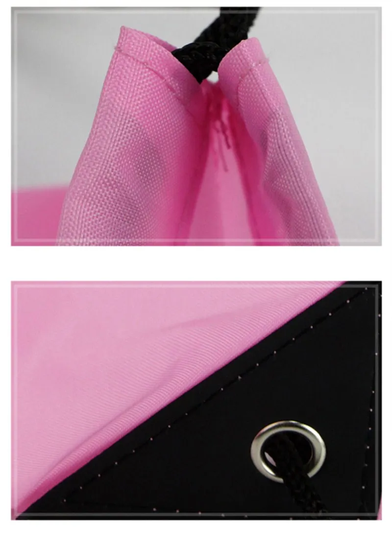 Waterproof Gym Bag Drawstring Sack Fitness Travel Outdoor Backpack DIY Daybag Shopping Bags Swimming Basketball Yoga Sports Bags