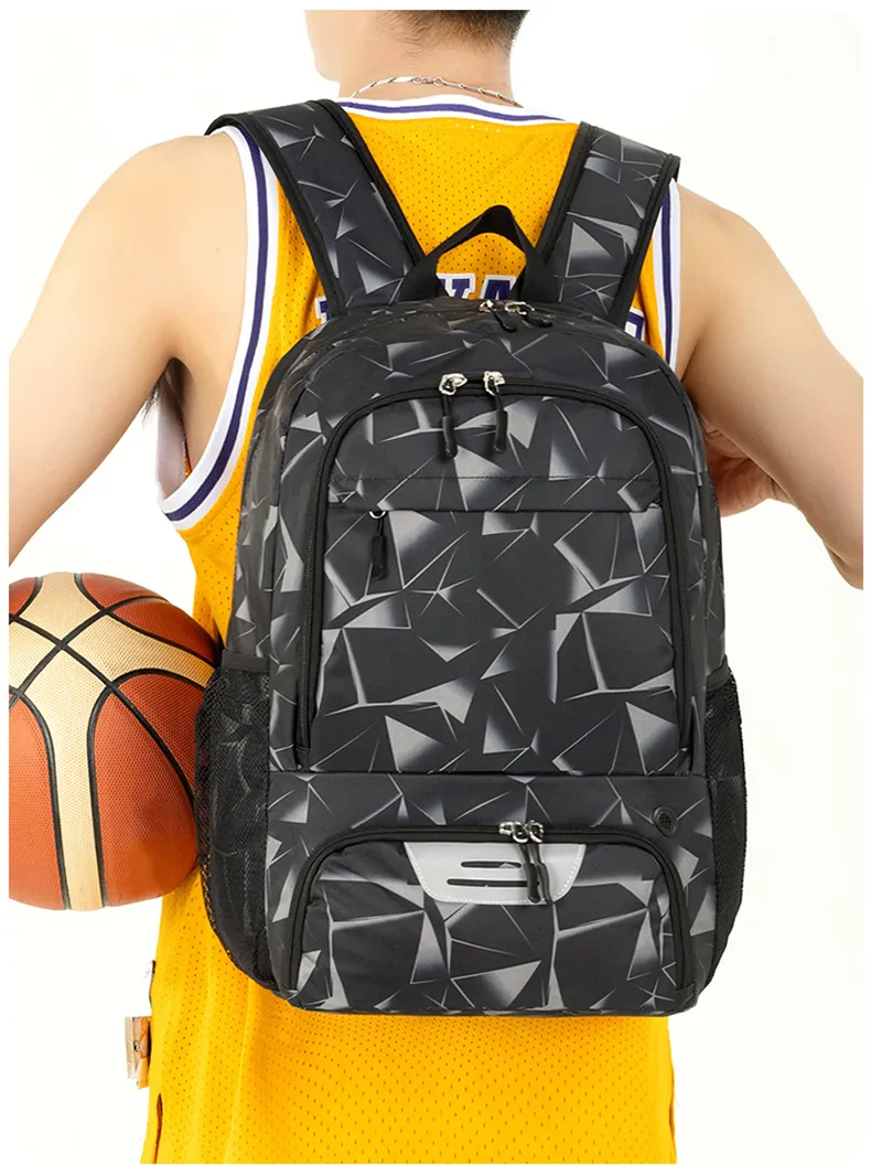 Sports Gym Fitness Yoga Backpack with Shoes Pocket Outdoor Large Camping Hiking Basketball Bag Capacity Soccer Equipment Pack