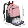 Professional Tennis Backpack Large Capacity Sports Racket Pack Holds 1-2 Tennis Rackets Outdoor Badminton Bag With Shoe Pocket