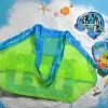 Portable Beach Bag Foldable Mesh Swimming Bag For Children Beach Toy Baskets Storage Bag Kids Outdoor Swimming Waterproof Bags