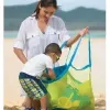 Portable Beach Bag Foldable Mesh Swimming Bag For Children Beach Toy Baskets Storage Bag Kids Outdoor Swimming Waterproof Bags