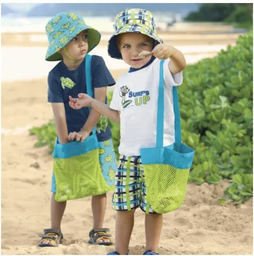 Portable Beach Bag Foldable Mesh Swimming Bag For Children Beach Toy Baskets Storage Bag Kids Outdoor Swimming Waterproof Bags