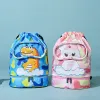 1PCS Swim Bag for Kids Drawstring Backpack for Boys Lightweight Beach Backpack Swimming Pool Sports Gym String Bag