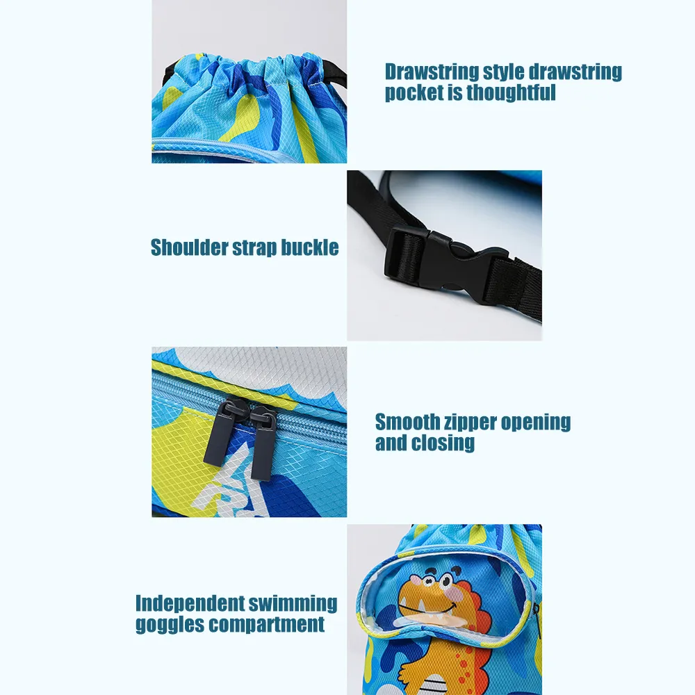 1PCS Swim Bag for Kids Drawstring Backpack for Boys Lightweight Beach Backpack Swimming Pool Sports Gym String Bag