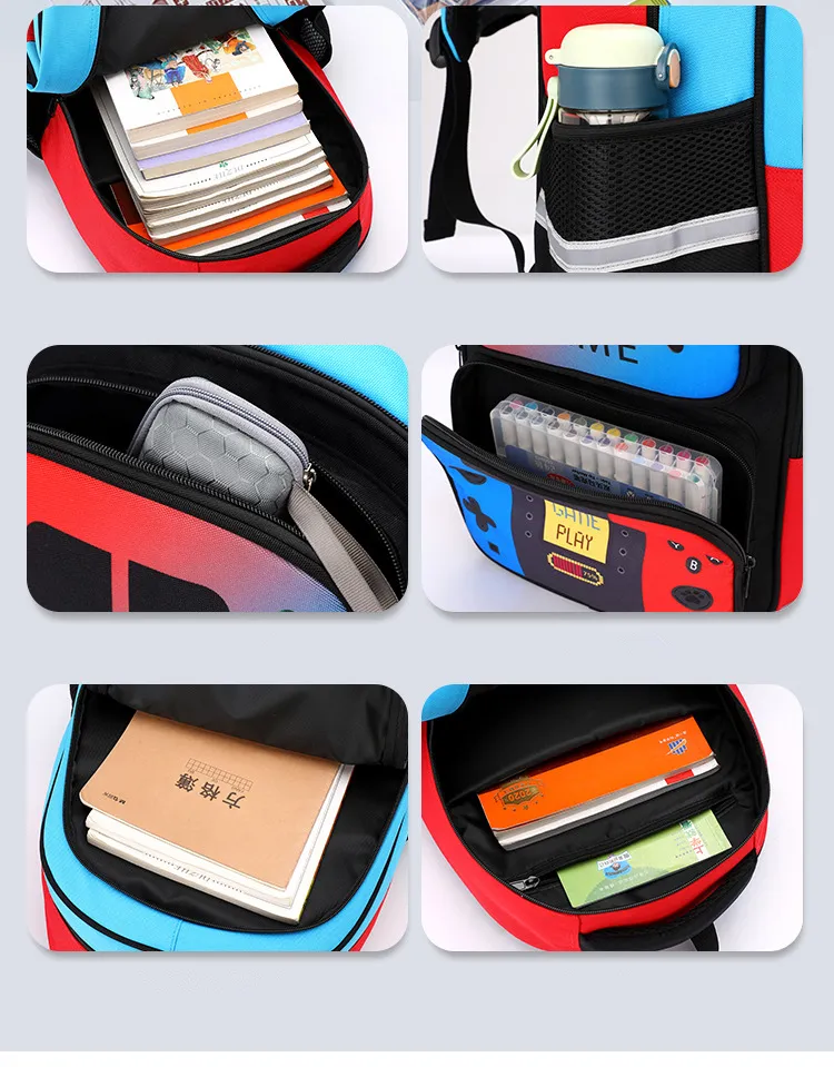 School Bag Kids Rolling Backpack for Boy Wheeled Backpack School Bag With Wheels Trolley Bookbag Carry on Luggage with Lunch Bag