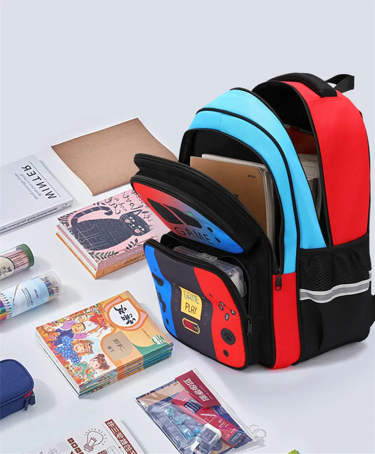 School Bag Kids Rolling Backpack for Boy Wheeled Backpack School Bag With Wheels Trolley Bookbag Carry on Luggage with Lunch Bag