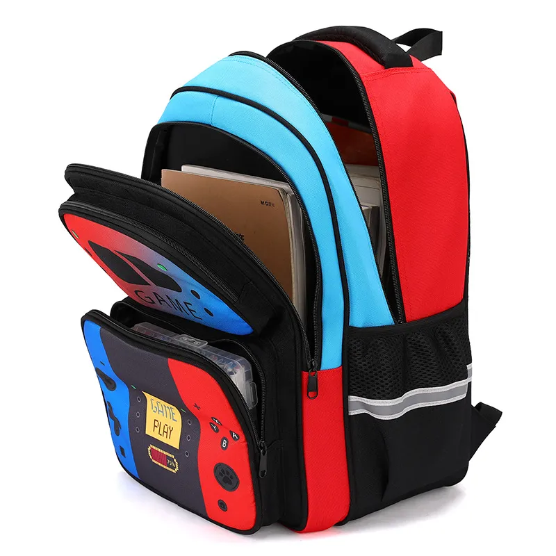 School Bag Kids Rolling Backpack for Boy Wheeled Backpack School Bag With Wheels Trolley Bookbag Carry on Luggage with Lunch Bag