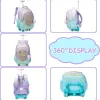 3PCS School Bags for Girls Travel Rolling Backpack School Trolley Bag Set with Lunch Bag Kids Wheeled Bookbag Carry on Children
