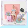 3PCS School Bags for Girls Travel Rolling Backpack School Trolley Bag Set with Lunch Bag Kids Wheeled Bookbag Carry on Children