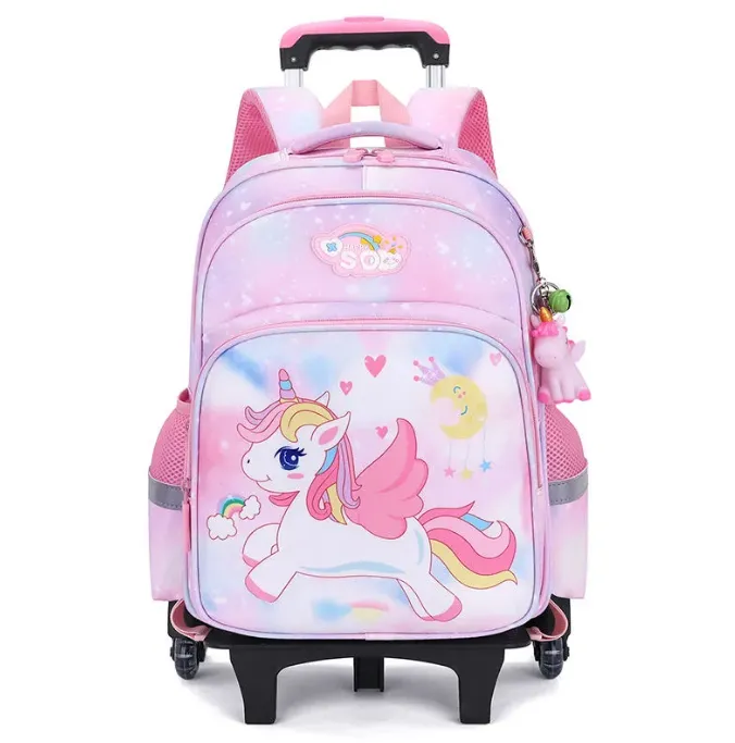 School Wheeled backpack Girls School Satchel School Rolling backpack for girls Trolley Luggage Bag School Trolley Bag for girl
