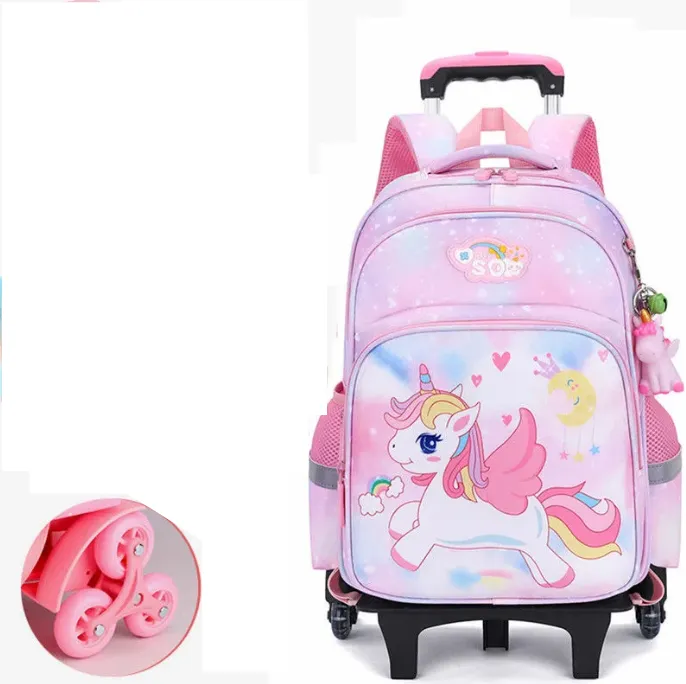 School Wheeled backpack Girls School Satchel School Rolling backpack for girls Trolley Luggage Bag School Trolley Bag for girl