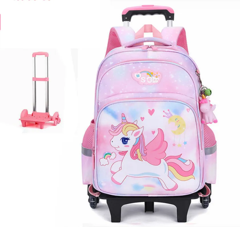 School Wheeled backpack Girls School Satchel School Rolling backpack for girls Trolley Luggage Bag School Trolley Bag for girl