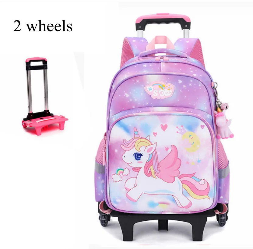 School Wheeled backpack Girls School Satchel School Rolling backpack for girls Trolley Luggage Bag School Trolley Bag for girl