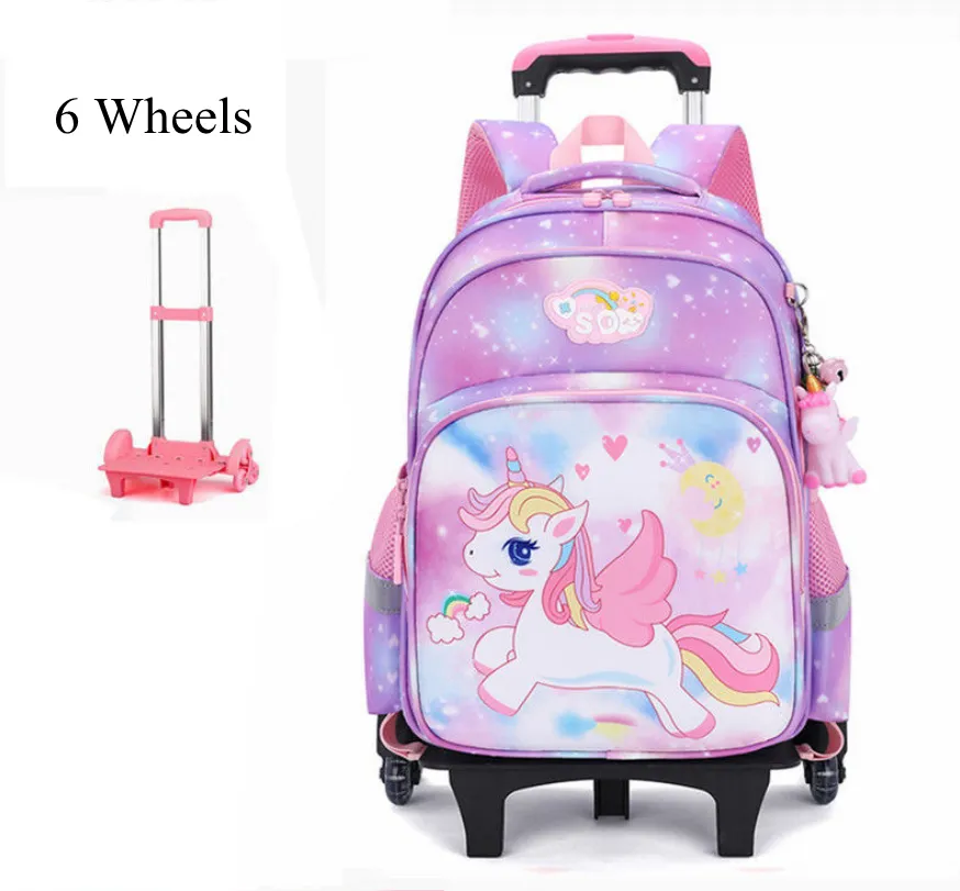 School Wheeled backpack Girls School Satchel School Rolling backpack for girls Trolley Luggage Bag School Trolley Bag for girl