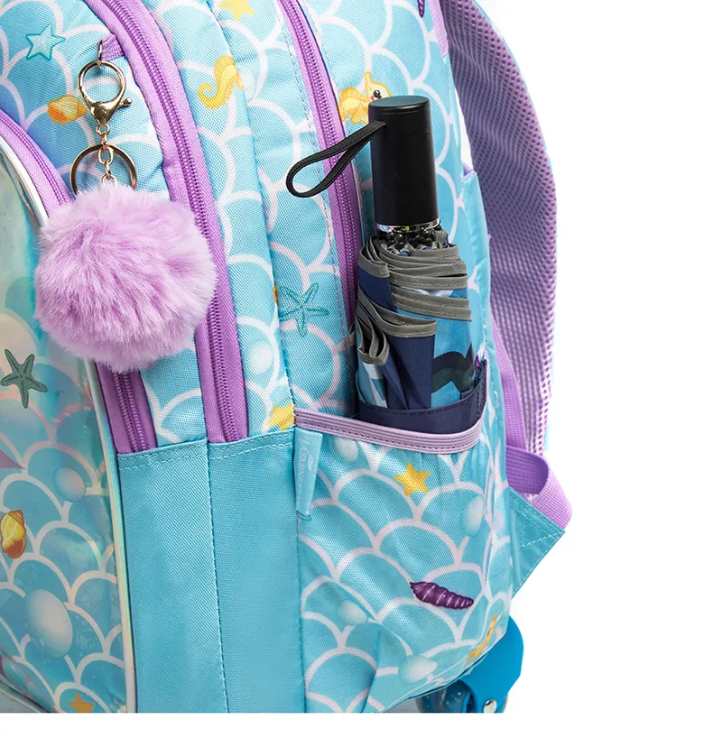 Children's Rolling Backpack Set Wheeled Schoolbag Kids Backpack with Insulated Lunch Bag and Pencil Case for Boys and Girls Bags