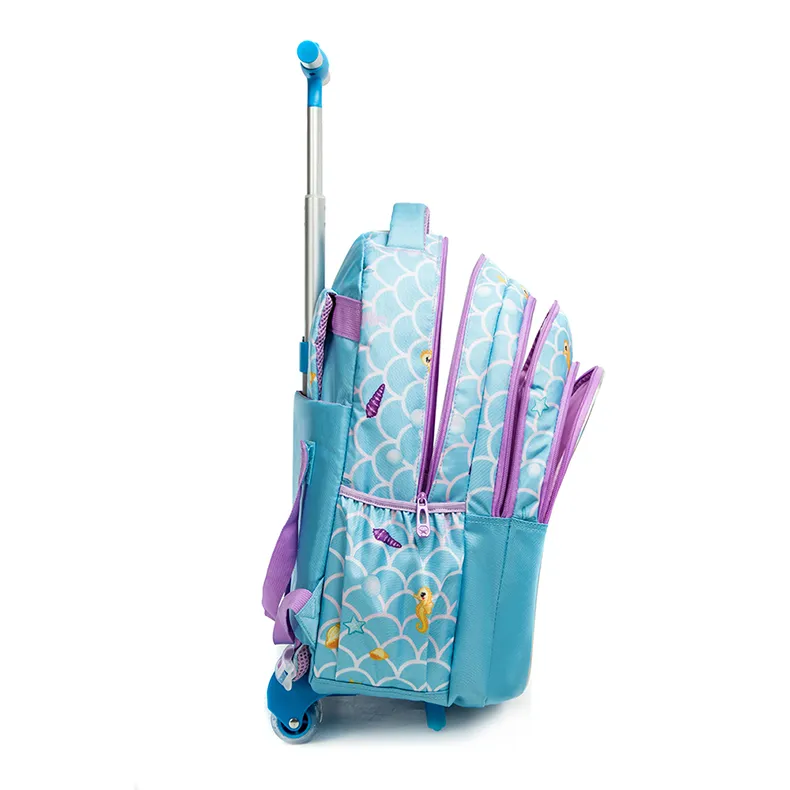 Children's Rolling Backpack Set Wheeled Schoolbag Kids Backpack with Insulated Lunch Bag and Pencil Case for Boys and Girls Bags