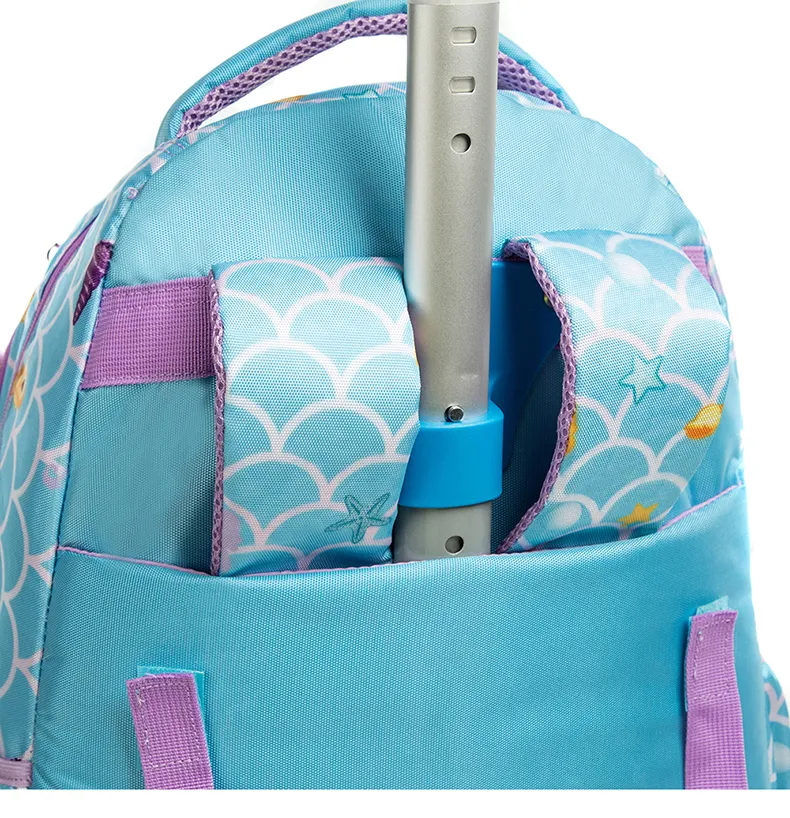 Children's Rolling Backpack Set Wheeled Schoolbag Kids Backpack with Insulated Lunch Bag and Pencil Case for Boys and Girls Bags