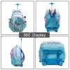 Children's Rolling Backpack Set Wheeled Schoolbag Kids Backpack with Insulated Lunch Bag and Pencil Case for Boys and Girls Bags