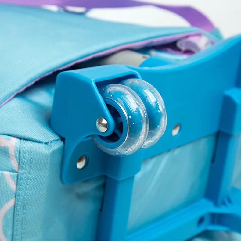 Children's Rolling Backpack Set Wheeled Schoolbag Kids Backpack with Insulated Lunch Bag and Pencil Case for Boys and Girls Bags