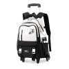 Kids School Backpack with Wheels Rolling Backpack for Girls Boys Student 2/6 Wheeled Backpack Trolley School Bag Travel Trolley