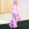 Rolling Backpack for Girls, Kids Roller School Bag with Wheels Toddler Wheeled Bookbag Elementary