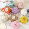 Children's Straw Small Shoulder Bag Woven Cute Flower Baby Girls Purse Handbag Mini Round Hand Made Beach Crossboay Bag