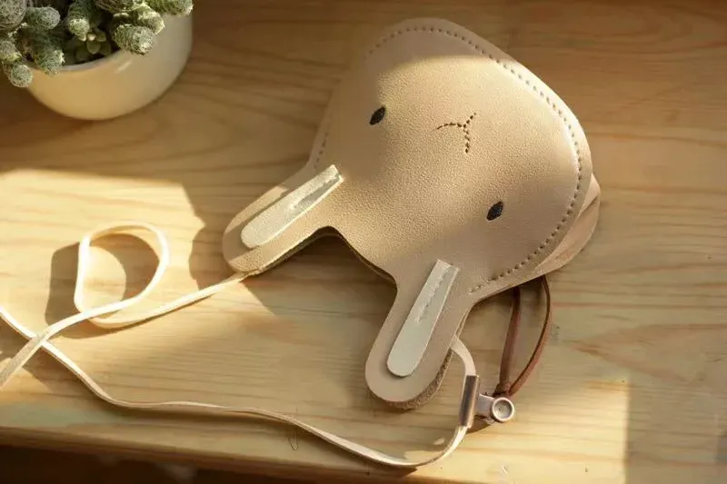 Cartoon Animal PU Leather Shoulder Bag Cute Bear Cross Body Messenger Bag For Children Soft Bunny Kids Toddler Girl Boy Purse