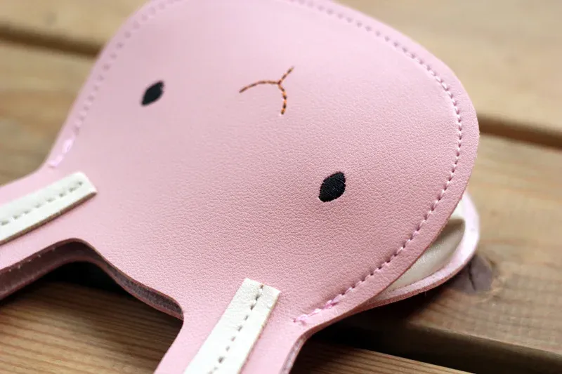 Cartoon Animal PU Leather Shoulder Bag Cute Bear Cross Body Messenger Bag For Children Soft Bunny Kids Toddler Girl Boy Purse