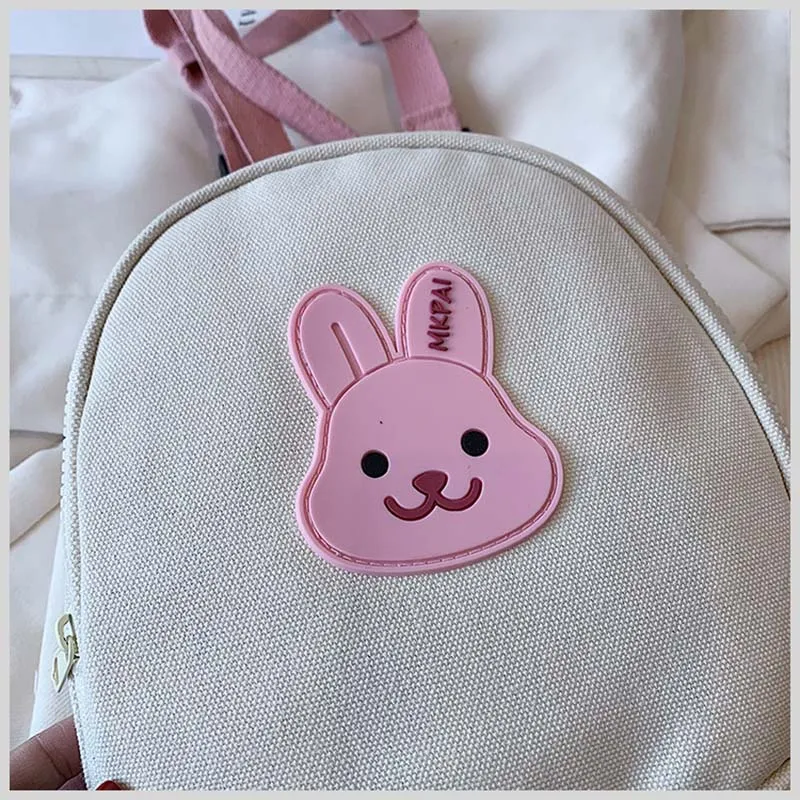 Canvas Baby Backpacks Kindergarten School Bag Bear Bunny Korean Anti-lost Kids Bags for Girls Boys Children Backpacks for Travel