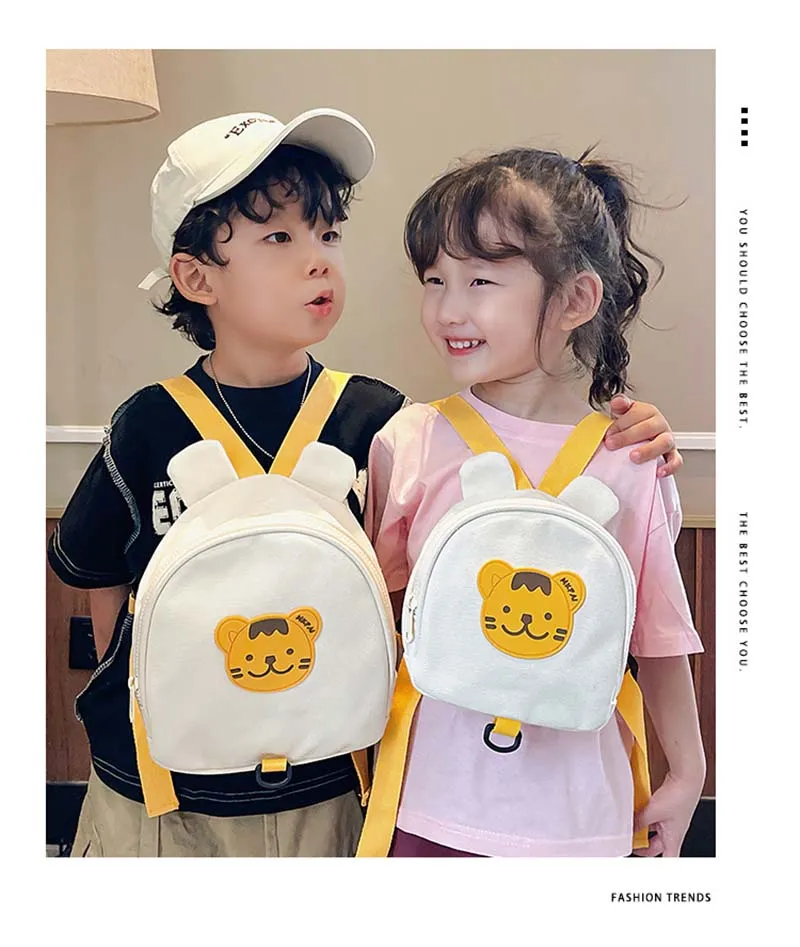 Canvas Baby Backpacks Kindergarten School Bag Bear Bunny Korean Anti-lost Kids Bags for Girls Boys Children Backpacks for Travel