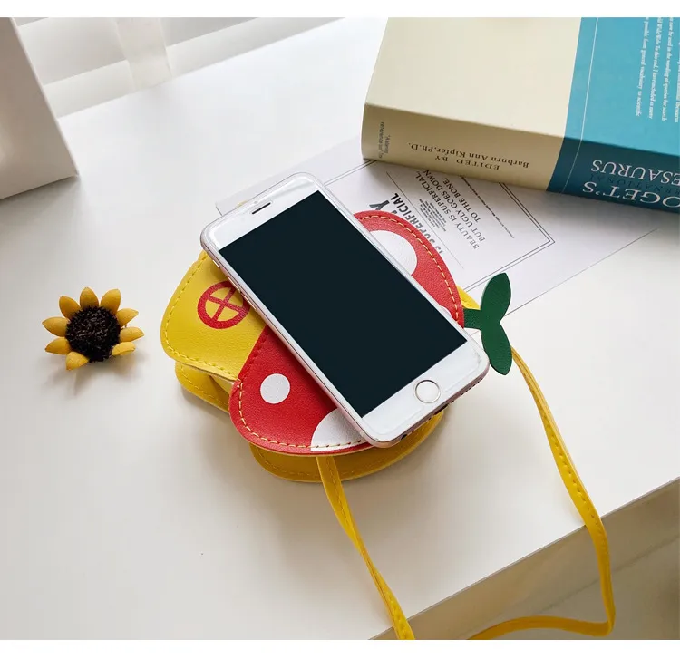 New Kids Messenger Bag Cute Cartoon Mushroom House Styling Coin Purse for Baby Girls Fashion Princess Shoulder Bag Girls Gifts