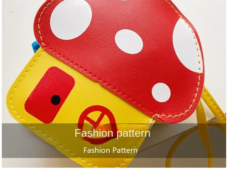 New Kids Messenger Bag Cute Cartoon Mushroom House Styling Coin Purse for Baby Girls Fashion Princess Shoulder Bag Girls Gifts
