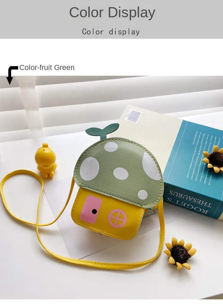 New Kids Messenger Bag Cute Cartoon Mushroom House Styling Coin Purse for Baby Girls Fashion Princess Shoulder Bag Girls Gifts