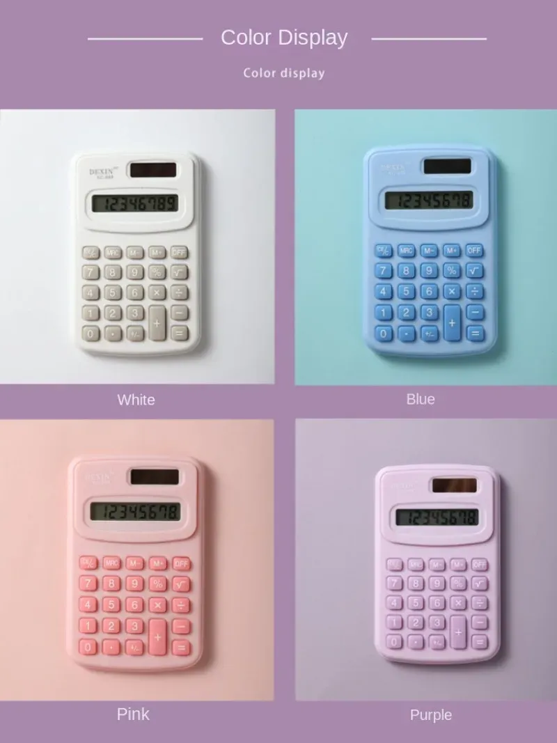 2025 New Small Calculator Silent Calculator Mini Version Learning Auxiliary Portable Calculator